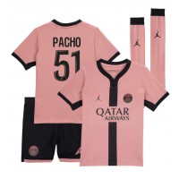 Paris Saint-Germain Willian Pacho #51 3rd trikot Kinder 2024-25 Kurzarm (+ Kurze Hosen)